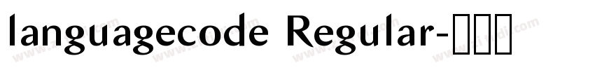 languagecode Regular字体转换